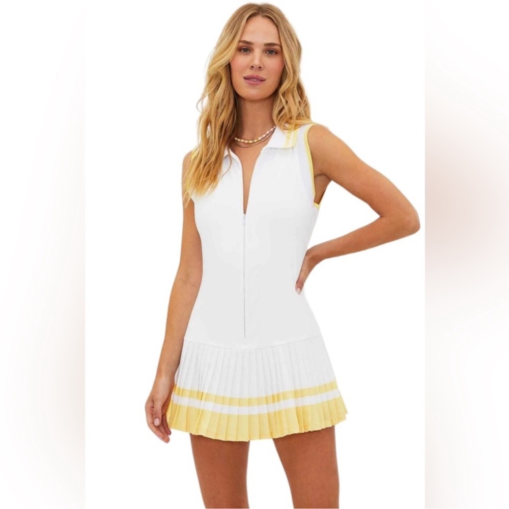 Beach Riot White and Yellow Mini Dress